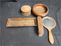 5 pyrography bowls brush mirror and more
