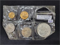 (5) PIECE MEXICO TYPE SET (1964 WITH SILVER