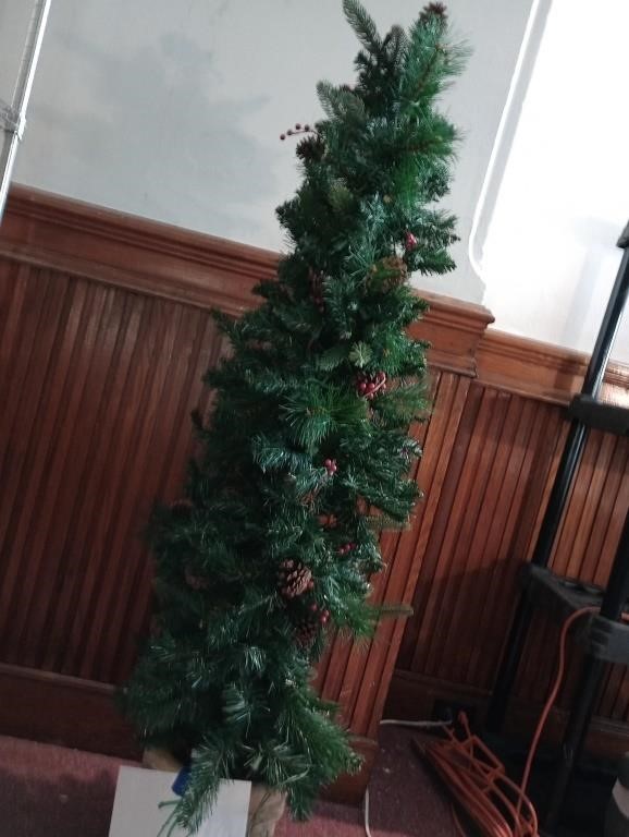 56 INCH TALL, TWO-PIECE ARTIFICIAL POTTED TREE