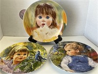 3 Beautiful Knowles "Frances Hook Legacy" Plates