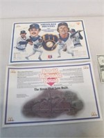 2 Laminated Milwaukee Brewers Placemats -