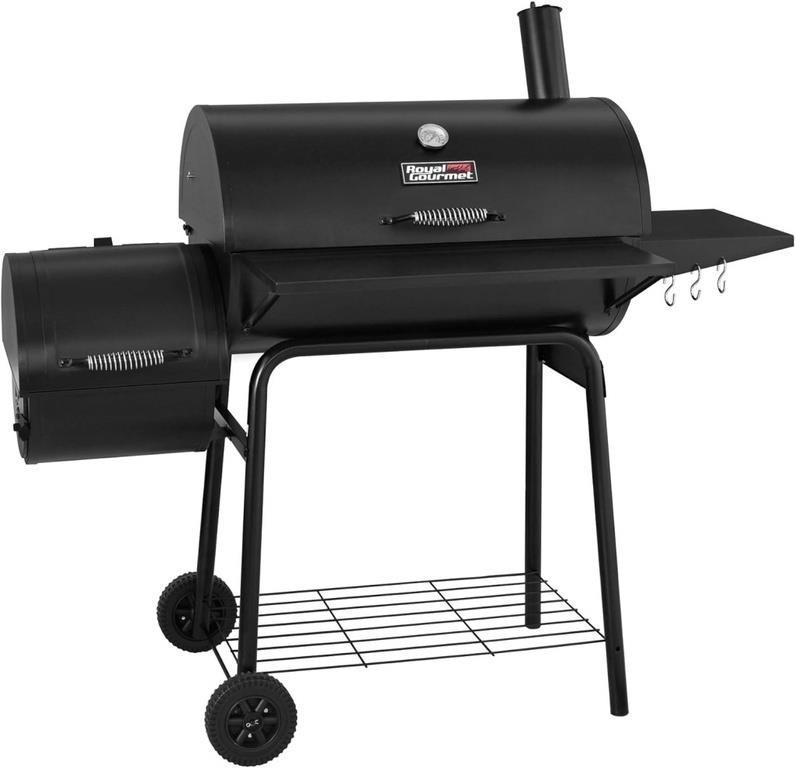 30" BBQ Charcoal Grill and Offset Smoker