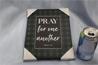 New - Pray for One Another Plaque