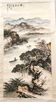 Chinese Painting Scroll of River Scene
