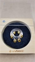 Samekki - Finnish Jewelry Circle PIn with Box