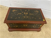 Contemporary Folk Art Painted Small Blanket Chest