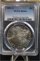 1891-S MS64 Morgan Silver Dollar
