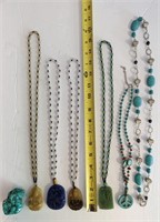 Antique Chinese Jewelry 6 Necklaces & a Pendant