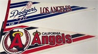 LA Dodgers California Angels Baseball Pennants