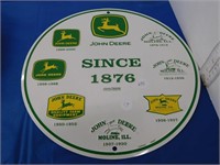 JOHN DEERE METAL ADVERTISING SIGN