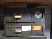 2-drawer 1-door Metal Cabinet 12hx17.5wx17.5"d