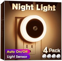 Night Light, Plug into Wall [4Pack] with Light