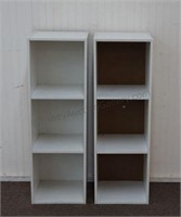 2 White Veneer Children's Book Shelf Units