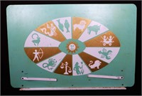 Vintage zodiac folding TV tray