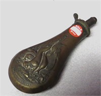 Antique James Dixon & Sons Copper Powder Flask 8"
