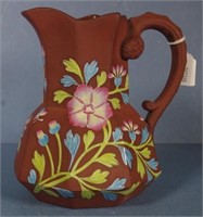 Spode red stoneware jug