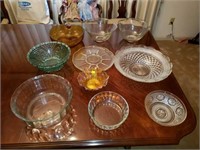 HUGE Estate lot glass Bowls Platters More