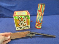 1950s bugs bunny toy-old toy gun-etc.