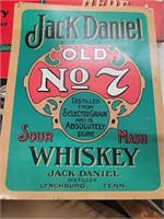 Jack Daniel whiskey metal sign