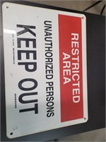 Restricted area unauthorized persons keep out