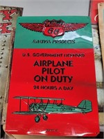 Phillips 66 airplane pilot on duty sign
