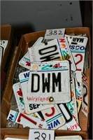 Cut up license plates, misc.