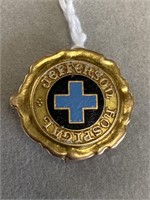 14k yellow Jefferson Hospital nursing pin.