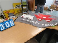 MASSEY FERGUSON FLAG & 9 BUMPER STICKERS