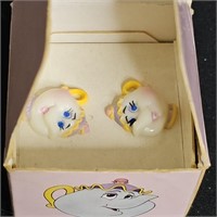 AVON 1992 Beauty and the Beast Earrings in box!