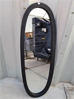 Large Oval Black Frame Mirror