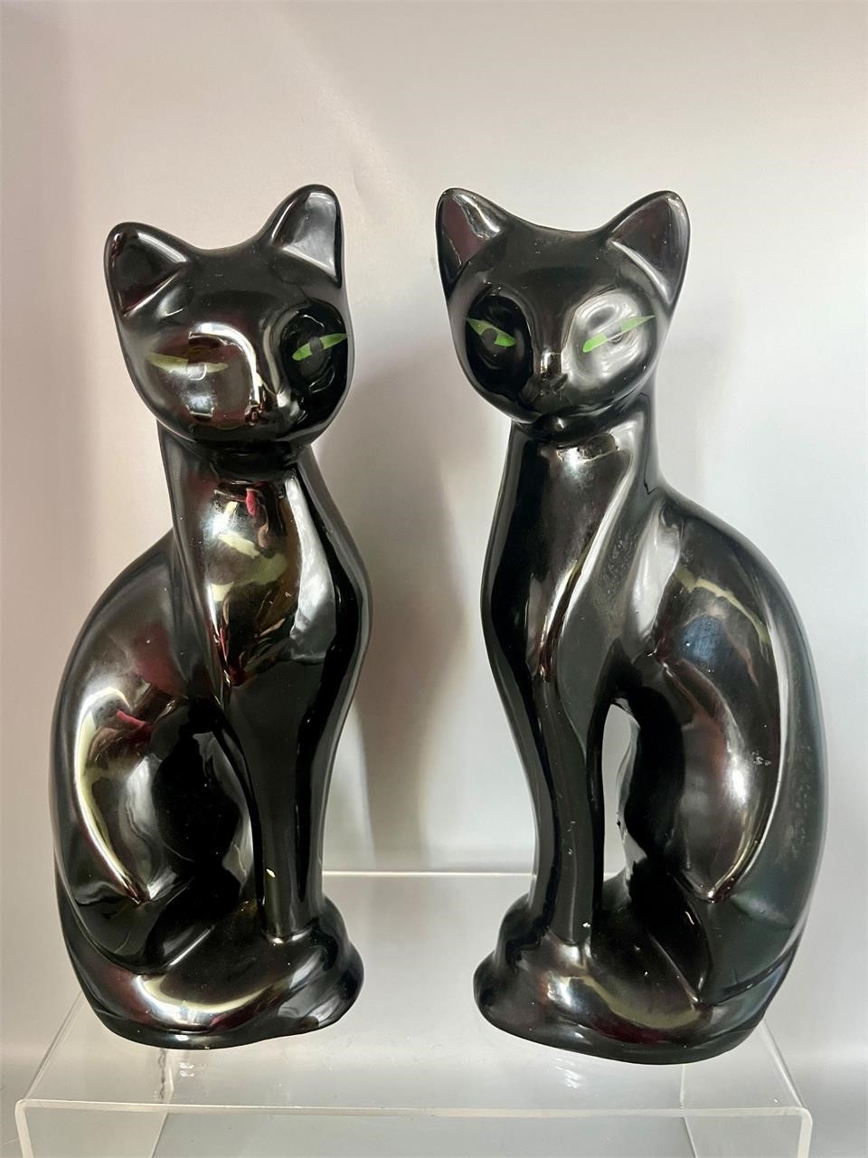 Pair of Mid Century cat statues