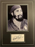 Fidel Castro Custom Matted Autograph Display