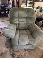 LAZY BOY ROCKING, RECLINER GREEN CHAIR