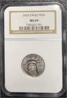 2003 MS69 Platinum $25 American Eagle