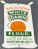 White Dawn Flour Porcelain Advertising Sign