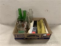 Assorted Vintage Bags, Bottles, & Others