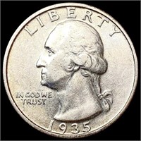 1935-S Washington Silver Quarter CLOSELY