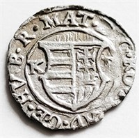 Hungary 1608-1619 Matyas II silver Denar coin