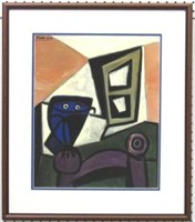 Blue Owl on Chair giclee by Pablo Picasso