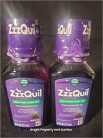 2 ZzzQuil Nighttime Sleep Aid 6fl oz Warming Berry