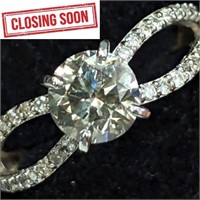 $7420 14K  Diamond (1.25Ct,I1,Fancy Green) Diamond