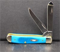 BNIB Case caribbean blue bone mini trapper knife