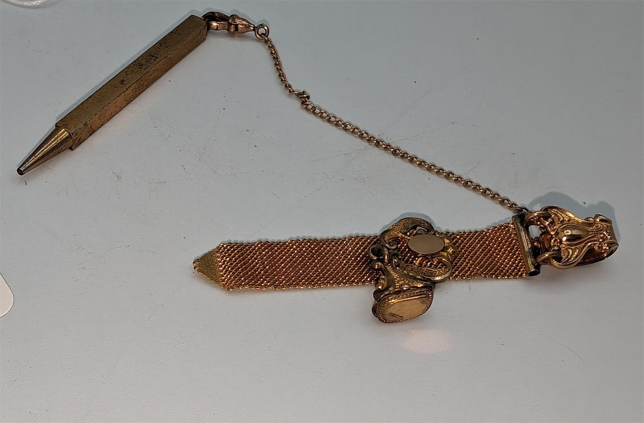 Victorian Watch Fob w/ Automatic Pencil