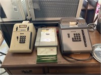 3-Vintage Adding Machines etc.