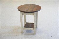 BROWN MAPLE WITH RUSTIC CHERRY "URBANA" END TABLE