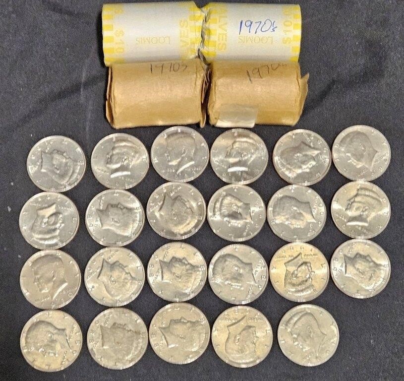 Lot of Kennedy Half Dollars - 1970s, 1980s, 1990s