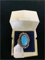 Turquoise and Sterling Ring Size 6
