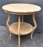 Rustic Shabby Chic Round Farmhouse Parlor Table