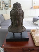 Sculpture Carved Buddha Head (1)