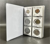 Sixty Various Foreign Coin Album Collection